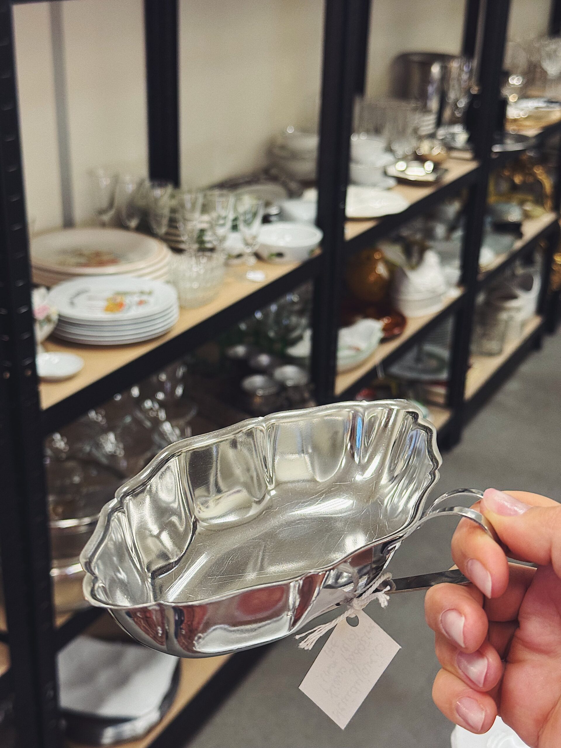 Prancūziškas nerūdijančio plieno serviravimo indelis su rankena - Image 2